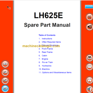 Sandvik LH625E Mining Loader Parts Manual (L925E024)