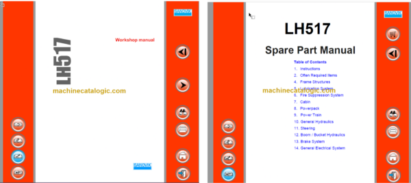 Sandvik LH517 Mining Loader Service and Parts Manual (L917D216)