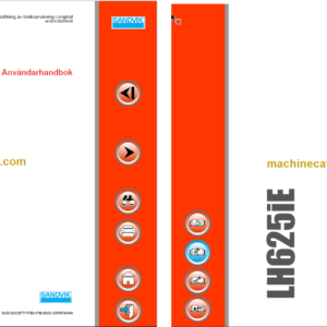 Sandvik LH625iE Mining Loader Operator's and Maintenance Manual (L025E102 Swedish)