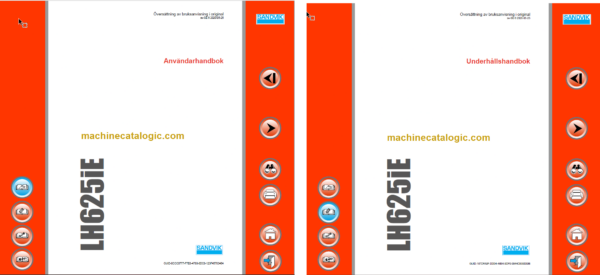 Sandvik LH625iE Mining Loader Operator's and Maintenance Manual (L025E102 Swedish)