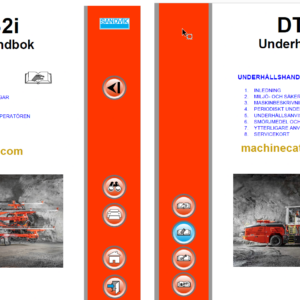 Sandvik DT1132i Tunnelling Drill Operator's and Maintenance Manual (SN 121D69679-1 Swedish)