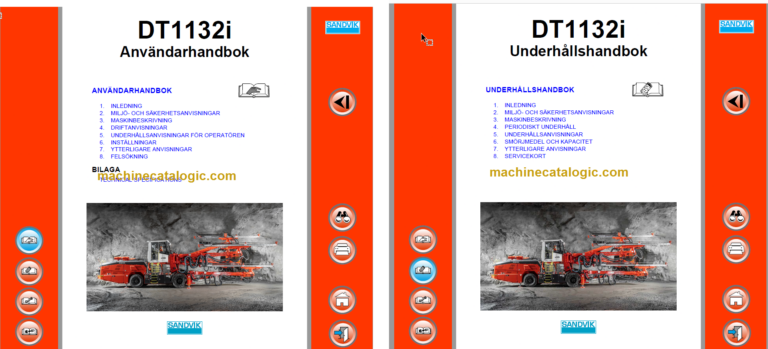 Sandvik DT1132i Tunnelling Drill Operator's and Maintenance Manual (SN 121D69679-1 Swedish)