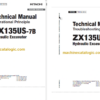 Hitachi ZX135US-7B Hydraulic Excavator Technical Manual