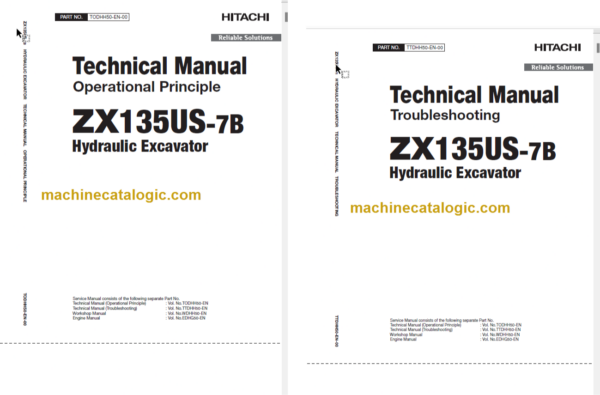 Hitachi ZX135US-7B Hydraulic Excavator Technical Manual