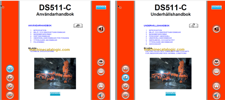 Sandvik DS511c Drill Rig Operator's and Maintenance Manual (115B42360-1 Swedish)