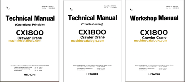 Hitachi CX1800 Crawler Crane Technical and Workshop Manual