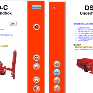 Sandvik DS510-C Rock Bolting Drill Rig Operator's and Maintenance Manual (SN 113B26029-1 Swedish)