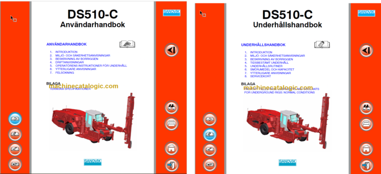 Sandvik DS510-C Rock Bolting Drill Rig Operator's and Maintenance Manual (SN 113B26029-1 Swedish)