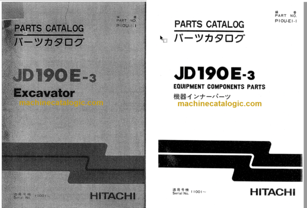 JD190E-3 Excavator Parts Catalog & Equipment Components Parts Catalog