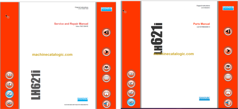 Sandvik L621i Mining Loader Service and Parts Manual (L621DVMA0A0613_rev1)