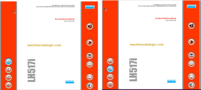 Sandvik LH517i Mining Loader Operator's and Maintenance Manual (L017D744 Swedish)