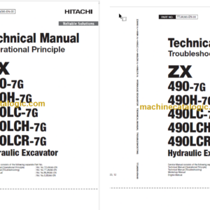 Hitachi ZX490-7G Hydraulic Excavator Technical Manual