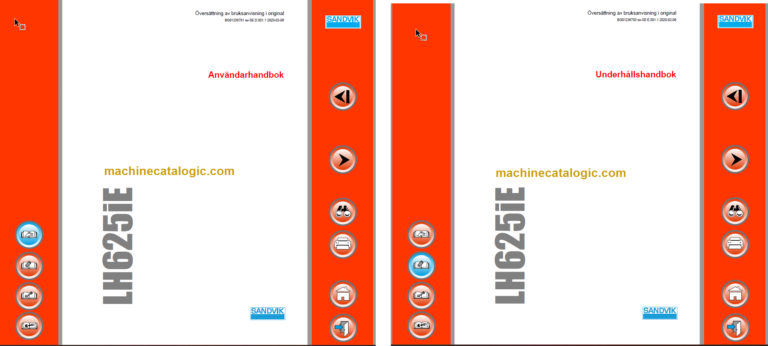 Sandvik LH625iE Mining Loader Operator's and Maintenance Manual (L925E101 Swedish)