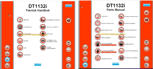 Sandvik DT1132i Tunnelling Drill Service and Parts Manual (SN 121D69679-1)