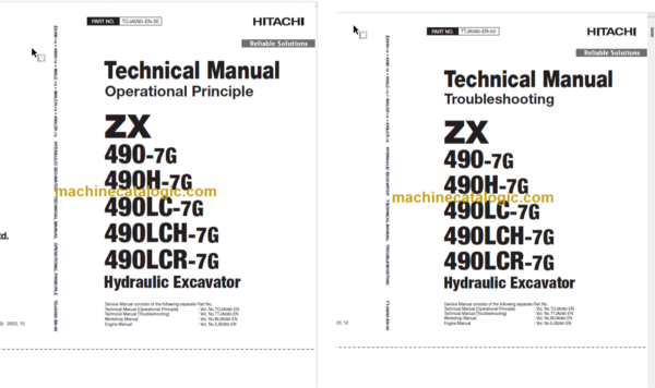 Hitachi ZX490-7G Hydraulic Excavator Technical Manual