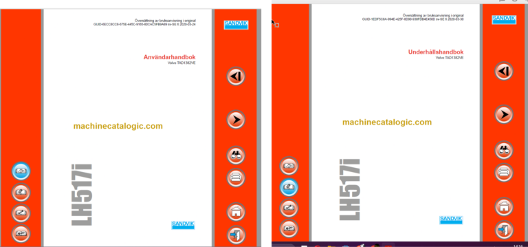 Sandvik LH517i Mining Loader Operator's and Maintenance Manual (L017D759 Swedish)