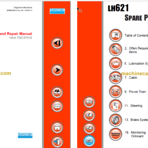 Sandvik LH621 Mining Loader Service and Parts Manual (L821D431)