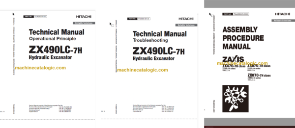 Hitachi ZX490LC-7H Hydraulic Excavator Technical and Workshop Manual