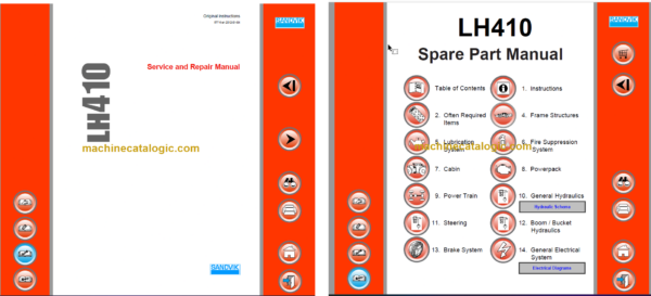 Sandvik LH410 Underground Loader Service Repair Manual and Parts Manual (L210D847)