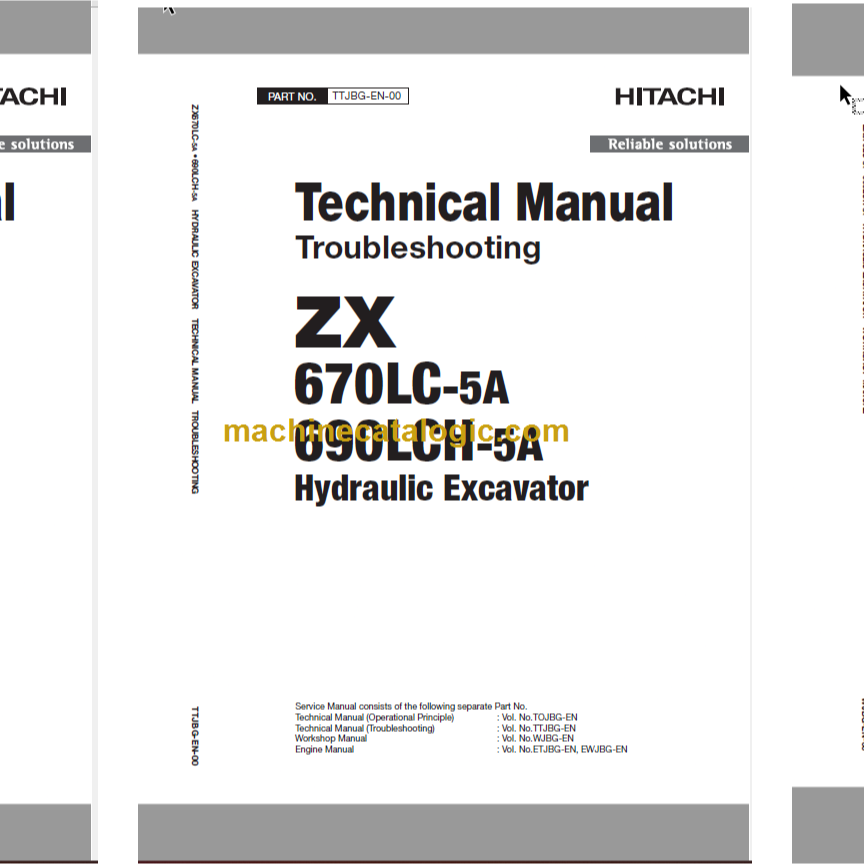 Hitachi ZX670LC-5A ZX690LCH-5A Hydraulic Excavator Technical and Workshop  Manual