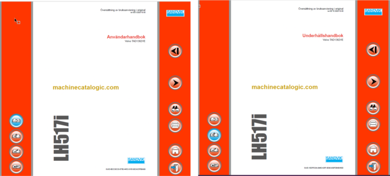 Sandvik LH517i Mining Loader Operator's and Maintenance Manual (L017D867 Swedish)