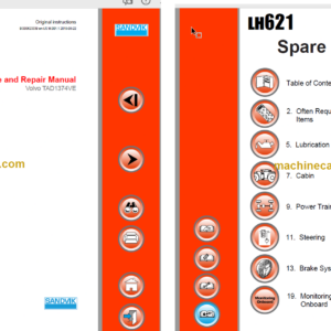 Sandvik LH621 Mining Loader Service and Parts Manual (L821D440)