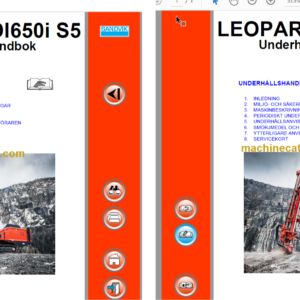 Sandvik Leopard DI650i Drill Rig Operator's and Maintenance Manual (90259 Swedish)