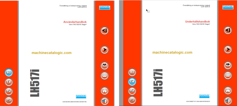 Sandvik LH517i Mining Loader Operator's and Maintenance Manual (L517DCPA0A1039 Swedish)
