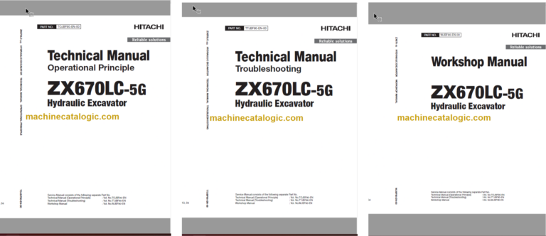 Hitachi ZX670LC-5G Hydraulic Excavator Technical and Workshop Manual