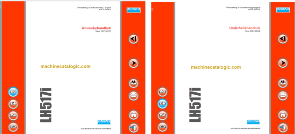 Sandvik LH517i Mining Loader Operator's and Maintenance Manual (L517DKNA0A0967 Swedish) Sandvik LH517i Mining Loader Index: