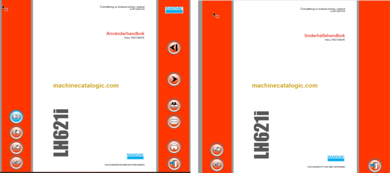 Sandvik LH621i Mining Loader Operator's and Maintenance Manual (L021D604 Swedish)