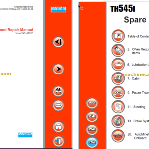 Sandvik TH545i Underground Truck Service and Parts Manual (T045D743)