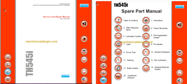 Sandvik TH545i Underground Truck Service and Parts Manual (T045D743)