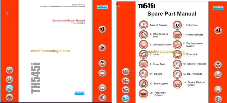 Sandvik TH545i Underground Truck Service and Parts Manual (T045D743)