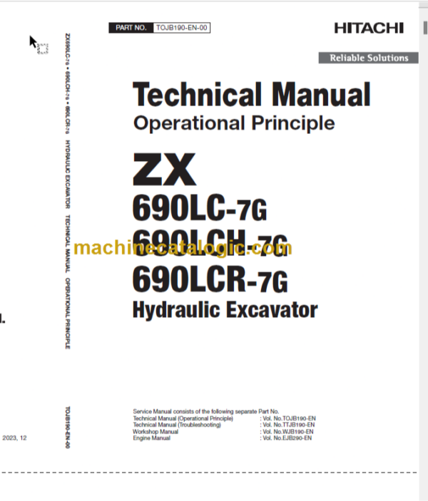 Hitachi ZX690LC-7G Hydraulic Excavator Technical Manual