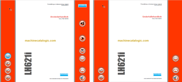 Sandvik LH621i Mining Loader Operator's and Maintenance Manual (L621DAMA0A0547 Swedish)