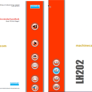 Sandvik LH202 Mining Loader Operator's and Maintenance Manual (L202DCMA0A0088 Swedish)