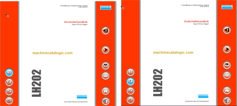 Sandvik LH202 Mining Loader Operator's and Maintenance Manual (L202DCMA0A0088 Swedish)
