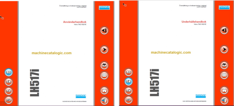 Sandvik LH517i Mining Loader Operator's and Maintenance Manual (L517DPNA0A0966 Swedish)