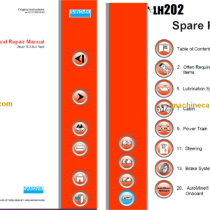 Sandvik LH202 Mining Loader Service and Parts Manual (L002D030)