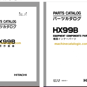 Hitachi HX99B Parts Catalog & Equipment Components Parts Catalog