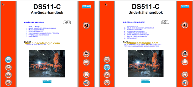 Sandvik DS511c Drill Rig Operator's and Maintenance Manual (116B47193-1 Swedish)