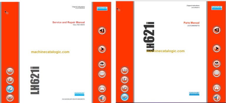 Sandvik LH621i Mining Loader Service and Parts Manual (L621DJNA0A0710)