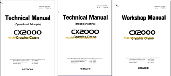 Hitachi CX2000 Crawler Crane Technical and Workshop Manual