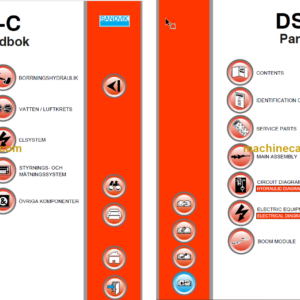 Sandvik DS510-C Rock Bolting Drill Rig Service and Parts Manual (SN 113B26029-1)