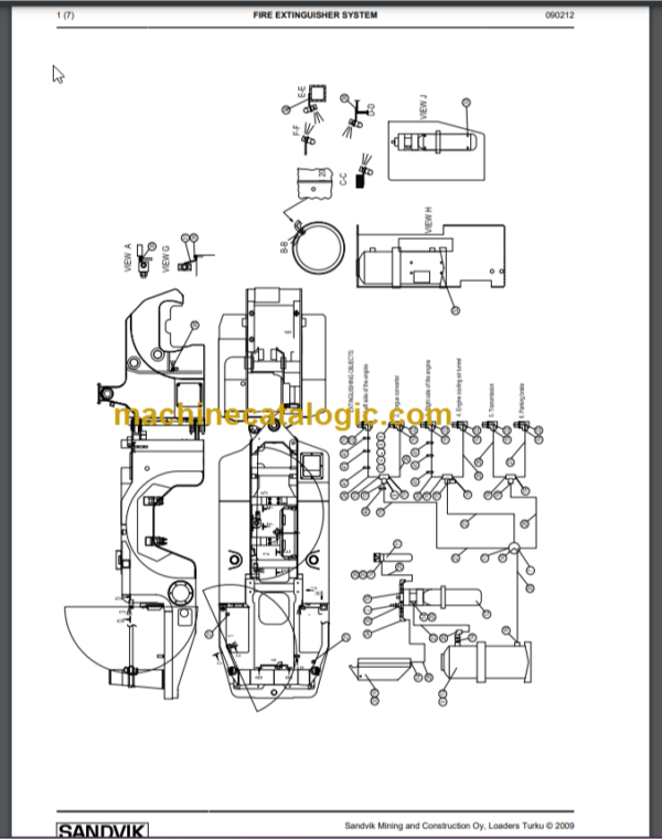 Sandvik LH203 Mining Loader Parts Manual (L903D660)