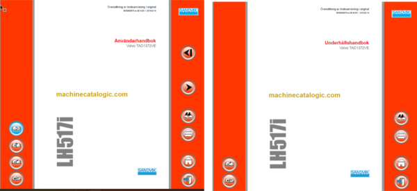 Sandvik LH517i Mining Loader Operator's and Maintenance Manual (L917D690 Swedish)