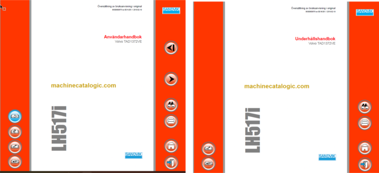 Sandvik LH517i Mining Loader Operator's and Maintenance Manual (L917D690 Swedish)