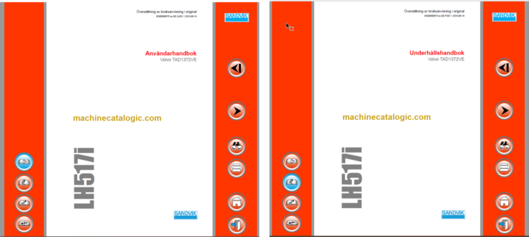 Sandvik LH517i Mining Loader Operator's and Maintenance Manual (L917D776 Swedish)