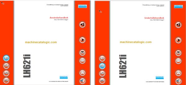 Sandvik LH621i Mining Loader Operator's and Maintenance Manual (L621DKPA0A0742 Swedish)